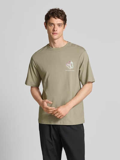 The North Face T-shirt z nadrukiem z logo Jasnoszary 5