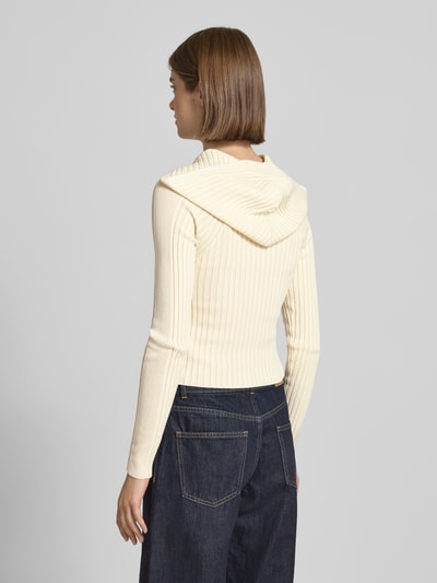 Tommy Jeans Slim fit gebreid jack met raglanmouwen Offwhite - 5