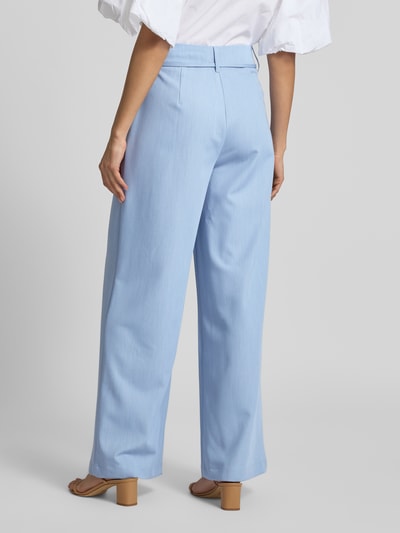 moves Flared Stoffhose mit Kordelzug Modell 'Andriana' Hellblau 5