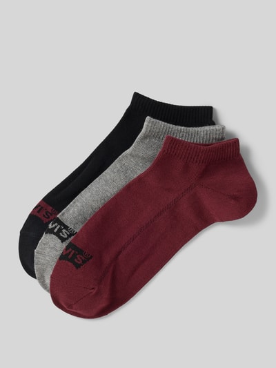 Levi's® Sneakersocken mit Logo im 3er-Pack Bordeaux 1