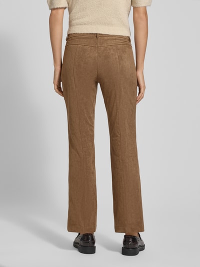 Cambio Spodnie z imitacji skóry model ‘FARAH PATACHED POCKET’ Camel 5