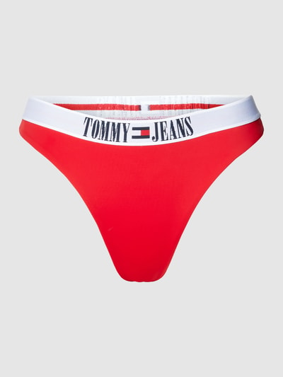 Tommy Jeans Figi bikini z elastycznym paskiem z logo Czerwony 1