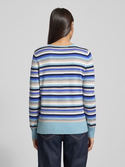 Christian Berg Woman Strickpullover mit gerippten Abschlüssen Mint Melange 5