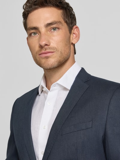 s.Oliver BLACK LABEL Regular Fit Anzugsakko aus Leinen-Mix Dunkelblau 3