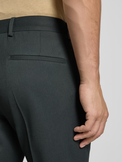 Strellson Slim fit pantalon met wol, model 'MAURY' Donkergroen - 3