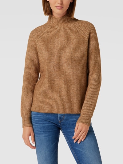 Joseph Janard Gebreide pullover met opstaande kraag, model 'STR RH RIPP GROB' Camel - 4