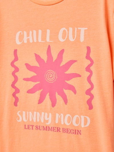 s.Oliver RED LABEL Loose Fit T-Shirt aus reiner Baumwolle Neon Orange 2
