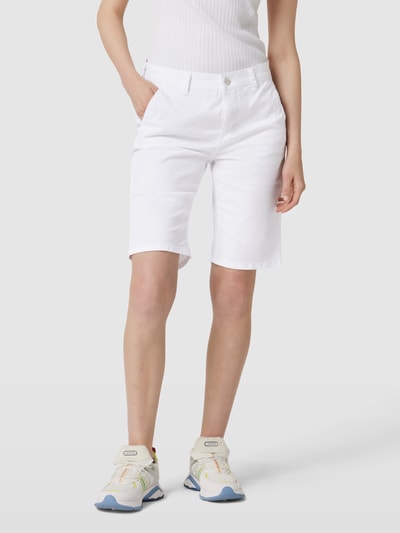 MAC Chino-Shorts mit Allover-Print Weiss 4