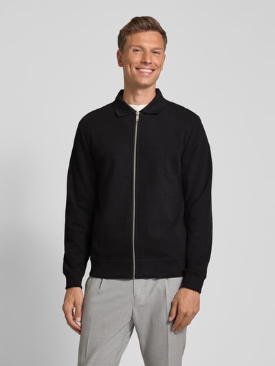 MCNEAL Kardigan z kołnierzykiem polo i zamkiem błyskawicznym Czarny 4