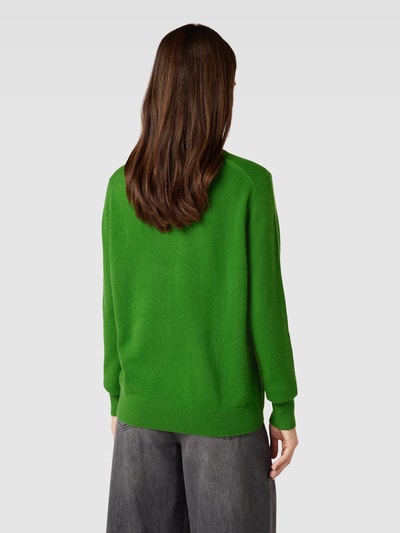 Jake*s Casual Gebreide pullover met ronde hals Grasgroen - 5