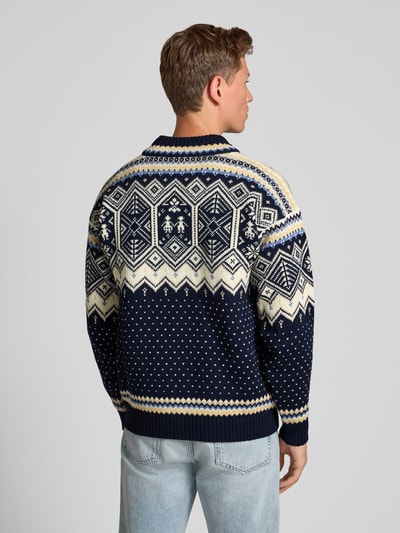 Dale of Norway Norwegerpullover aus Wolle mit Troyer-Kragen Marine 5