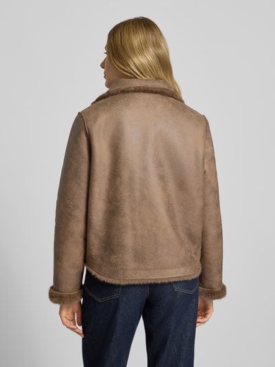 JOOP! Jack met imitatiebont, model 'ORSINA' Middenbruin - 5