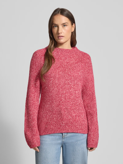 Tom Tailor Relaxed Fit Strickpullover mit Woll-Anteil Pink Melange 4