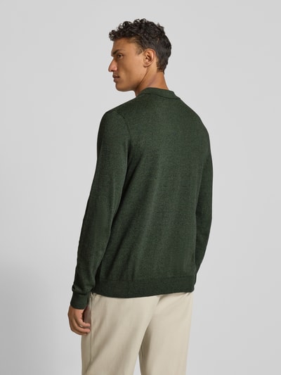 SELECTED HOMME Regular fit gebreide pullover van puur katoen, model 'BERG' Olijfgroen gemêleerd - 5