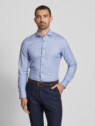 Eterna Slim Fit Business-Hemd mit Kentkragen Bleu 4