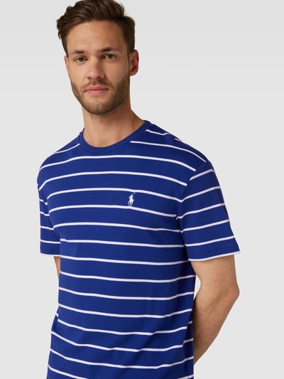 Polo Ralph Lauren T-shirt met streepmotief Koningsblauw - 3