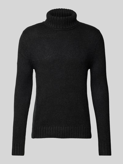 Superdry Strickpullover mit Rollkragen und Viskose-Anteil Black 2