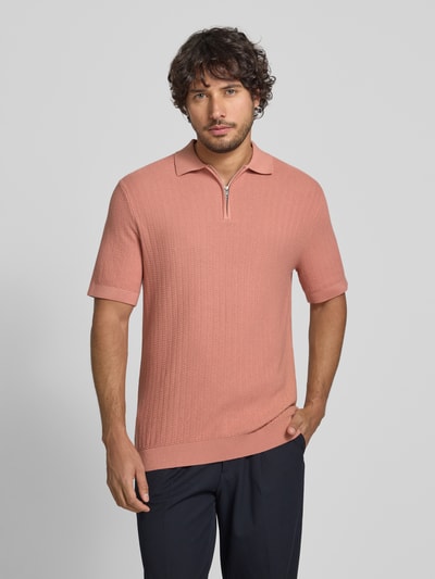 Selected Homme Regular Fit Poloshirt aus reiner Bio-Baumwolle Modell 'CRAN' Koralle 4