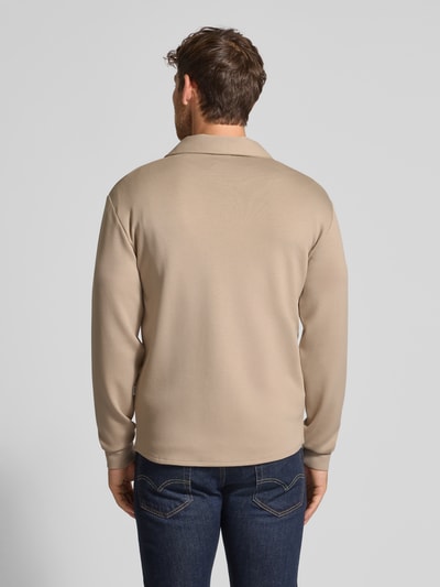 SELECTED HOMME Regular Fit Sweatjacke aus Viskose-Mix Modell 'EMANUEL' Beige 5