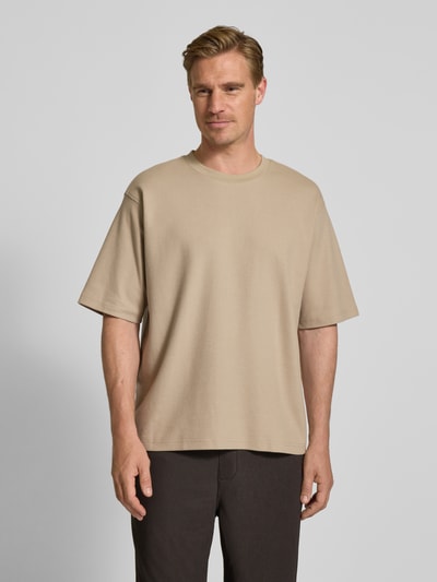 JAKE*S STUDIO MEN Relaxed Fit T-Shirt mit Rundhalsausschnitt Beige 4