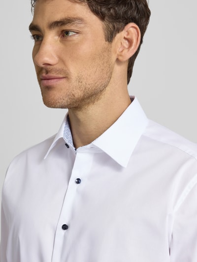 ETERNA Regular fit zakelijk overhemd van katoen met kentkraag Wit - 3