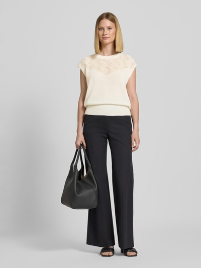 BOSS Orange Loose Fit Pullunder aus Strick Weiss 1