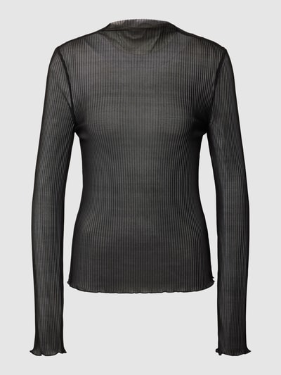 BOSS Black Women Shirt met lange mouwen en turtleneck, model 'Esami' Zwart - 2