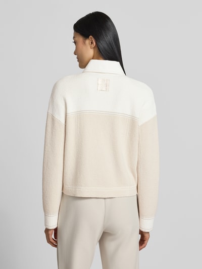 Marc Cain Regular Fit Jacke in Strick-Optik Offwhite 5