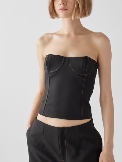 Sir Crop Top im trägerlosen Design Schwarz 6