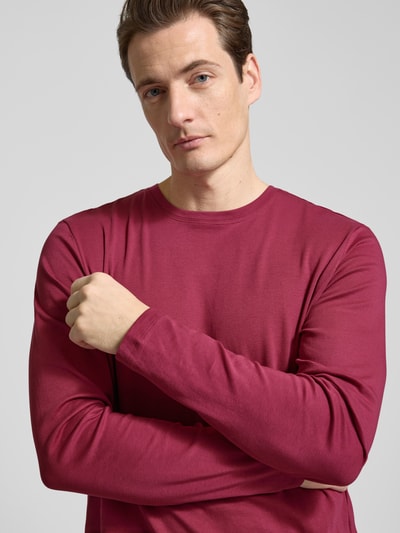 Christian Berg Men Longsleeve mit Rundhalsausschnitt Metallic Rot 3