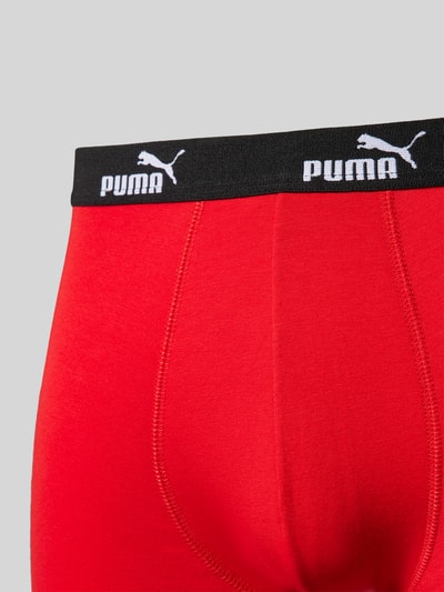 Puma Bokserki z elastycznym paskiem z logo w zestawie 4 szt. model ‘SOLID’ Czerwony 2