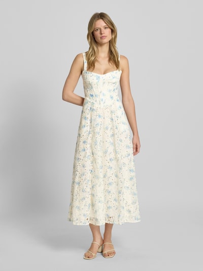 Bardot Sukienka koktajlowa z haftem angielskim Jasnoniebieski 4