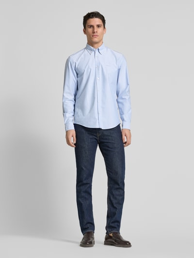 BOSS Regular Fit Businesshemd mit Button-Down-Kragen Modell 'Liam' Bleu 1