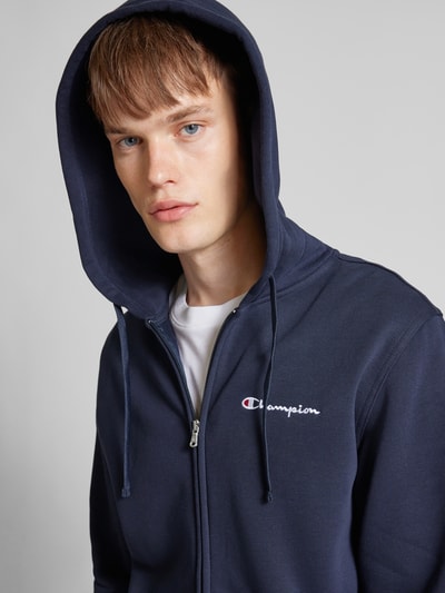 CHAMPION Sweatjacke mit Label-Stitching Marine 3