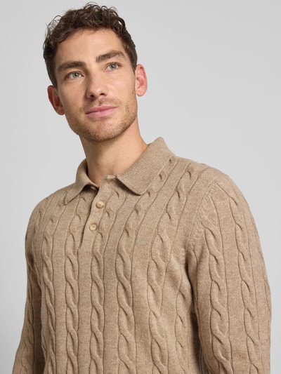 GRAN SASSO Gebreide pullover van een mix van scheerwol en viscose met kasjmier  Zand - 3