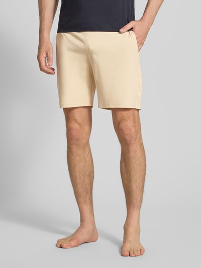 Christian Berg Men Regular fit sweatshorts met tunnelkoord Ecru - 4