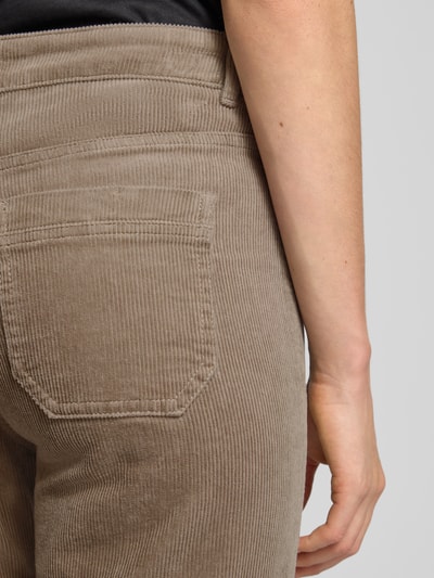 Christian Berg Woman Wide leg corduory broek met achterzakken Steengrijs - 3