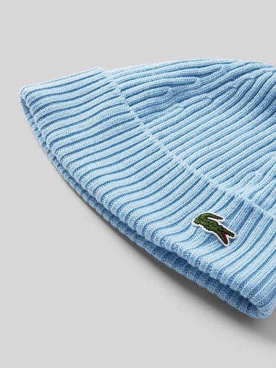 Lacoste Beanie in Strick-Optik Hellblau 2