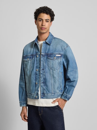 Calvin Klein Jeans Jeansjacke mit Brusttaschen und Label-Detail Jeansblau 4