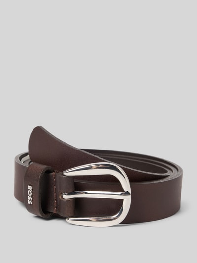 BOSS Pasek z naturalnej skóry bydlęcej Ciemnobrązowy 1