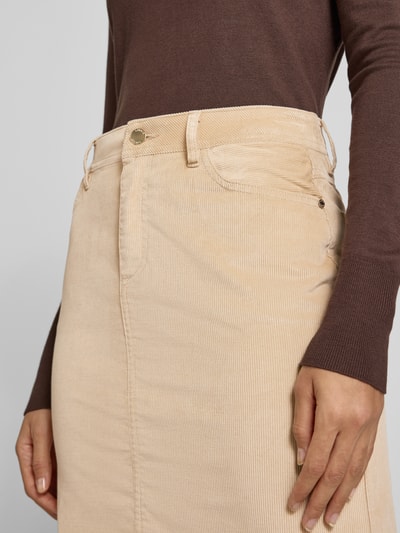 s.Oliver RED LABEL Uitlopende minirok in ribcordlook Beige - 3