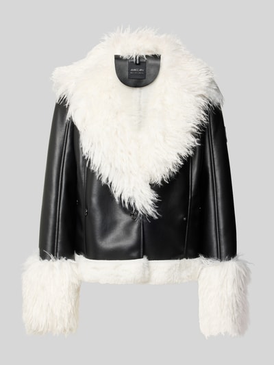 Marc Cain Regular Fit Kunstlederjacke mit doppelreihiger Knopfleiste Modell 'SPORTS D' Black 1
