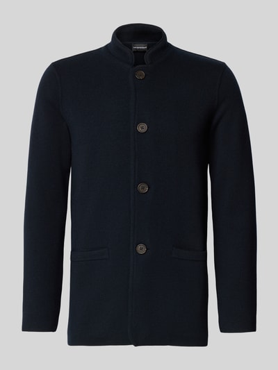 Emporio Armani Leinensakko mit Knopfleiste Marine 2