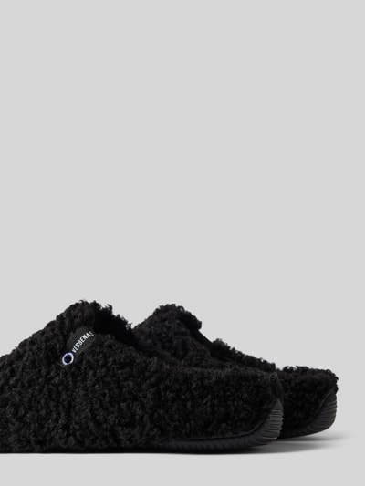 Verbenas Slippers met imitatiebont, model 'YORK CURLY' Zwart - 2