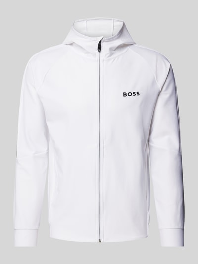 BOSS Green Sweatjacke mit Stehkragen Modell 'Sicon' Weiss 2