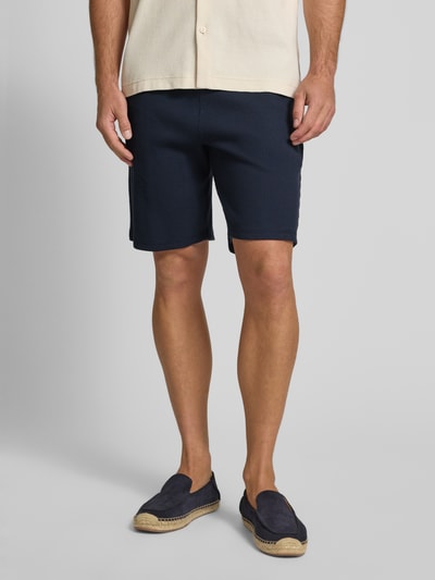 Casual Friday Shorts mit Strukturmuster Modell 'ULFO' Marine 4