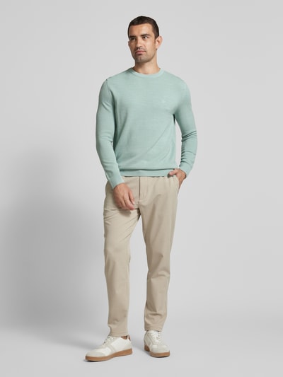 Marc O'Polo Strickpullover mit Label-Stitching Ocean 1