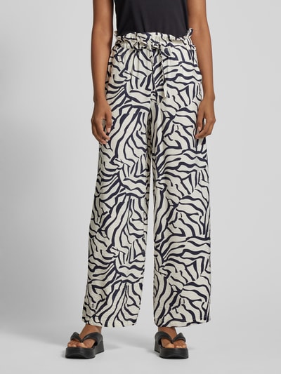 Vila Stoffen broek met all-over motief, model 'DOGMA' Zwart - 4