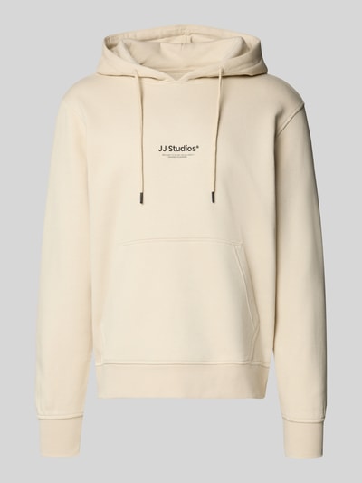 Jack & Jones Hoodie met labelprint, model 'SOHO' Beige - 2