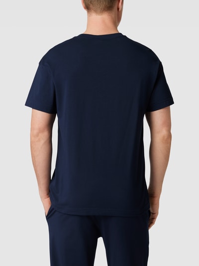 HUGO T-Shirt mit Label-Print Modell 'Linked' Dunkelblau 5